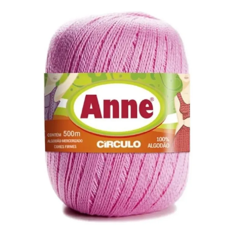 Fio Anne 500m Círculo: Brilho E Toque Suav - 3131 - Chiclete