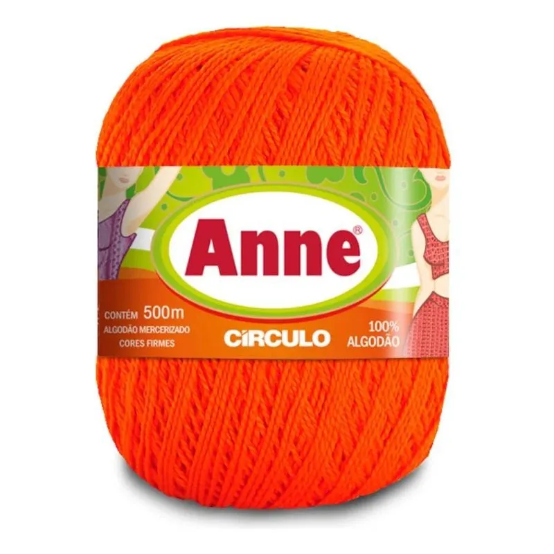Fio Anne 500m Círculo: Brilho E Toque Sua - 4445 - Tangerina