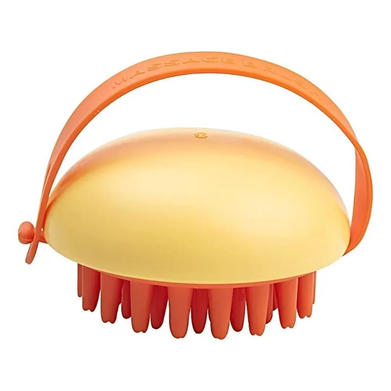 Brush Escova Massageadora De Couro Ca Amarelo