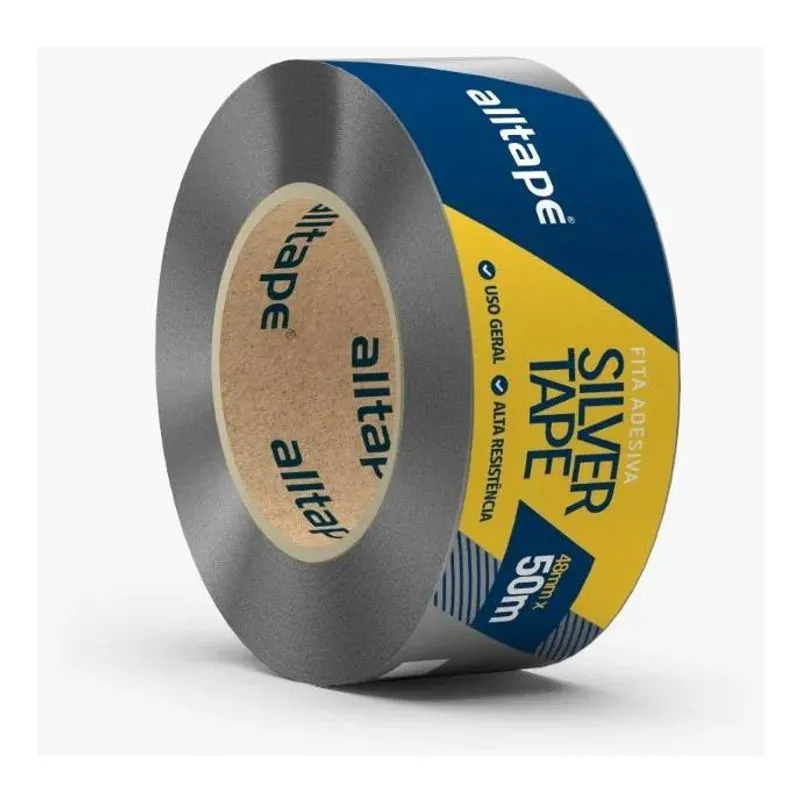 Silver Tape Reforçada 48mm X 50m Vedação F - Cinza / Prata