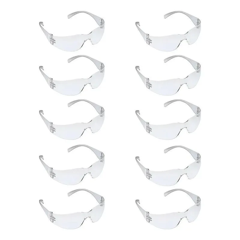 Kit 10 Óculos Proteção Croma Oval Epi Segurança Ob - Incolor