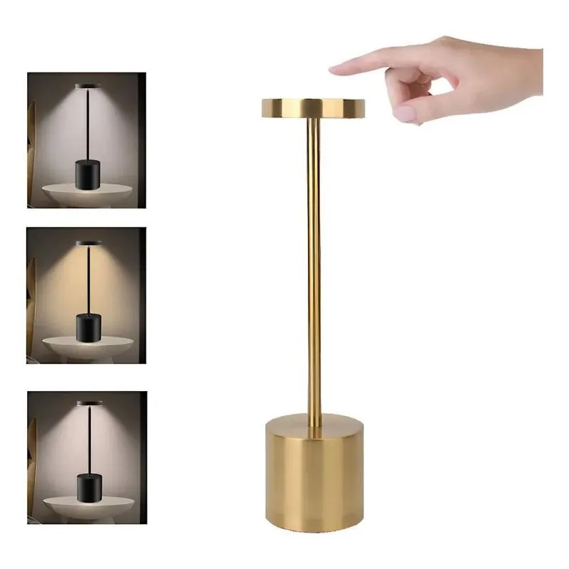 Abajur Led Sem Fio Dimerizável: Toque - Ouro Rosa Ouro Rosa