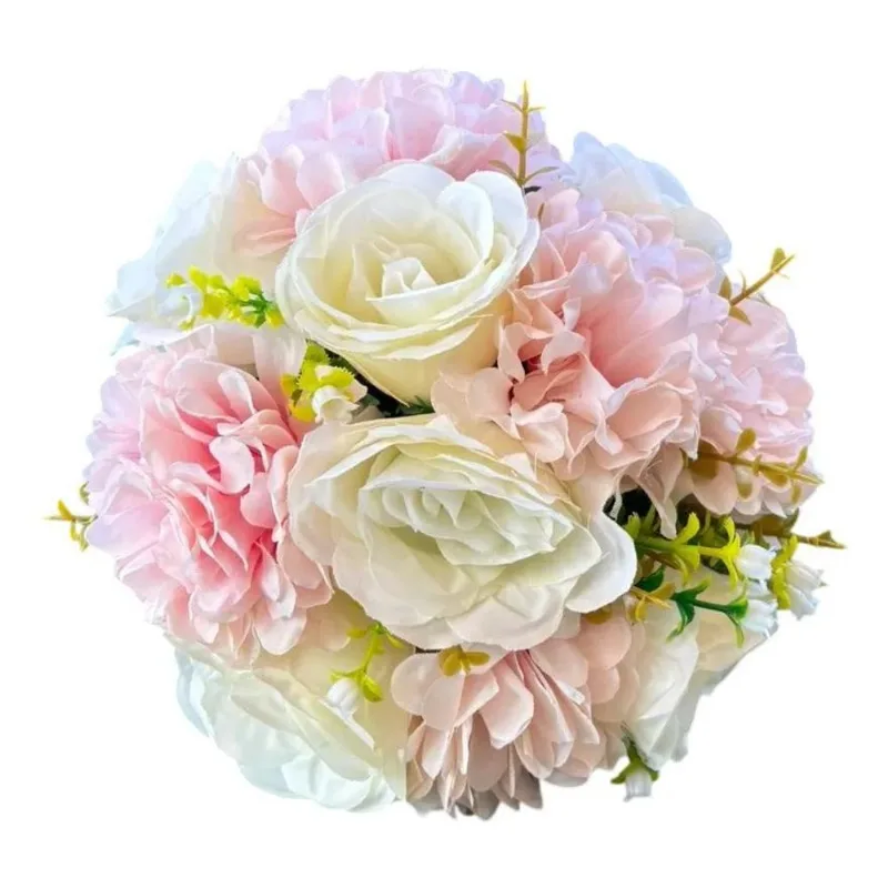 5x Buquê De Noiva Artificial Casamento Branco Desconstruído