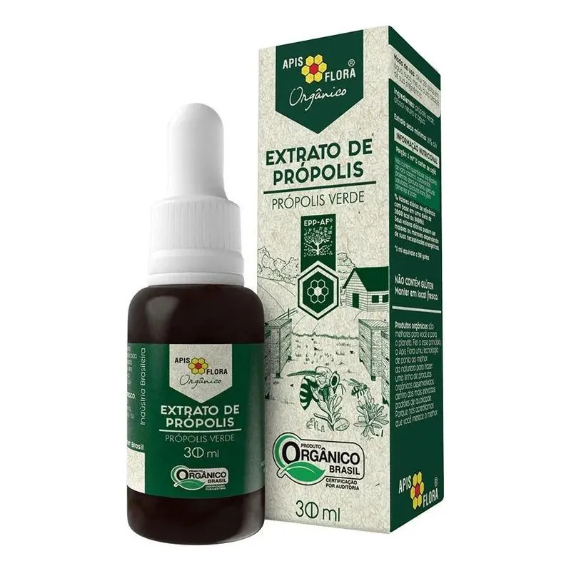 5x Extrato De Própolis Orgânico - Própolis Verde - Apis Flor