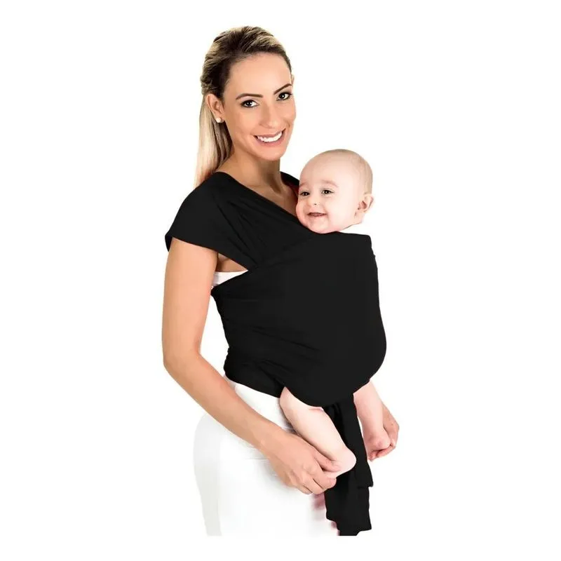 Baby Sling Canguru Conforto E Praticidade 100% Alg - Preto