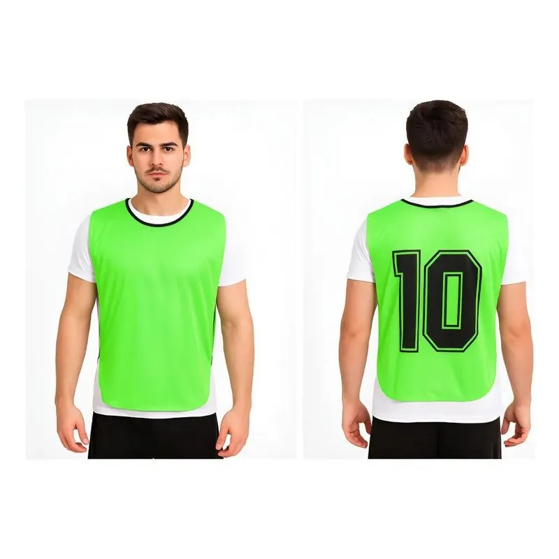 Kit 10 Coletes Futebol Numerados: Treino E Jogo - Amarelo G