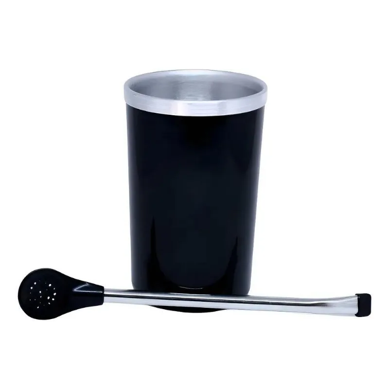 Copo Cuia Térmico Alumínio Bomba Inox Erva Mate Tererê 340ml