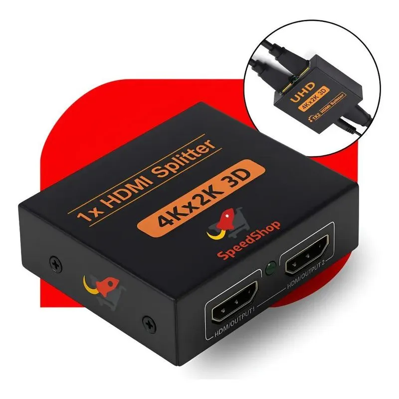 Splitter HDMI 1x2 Divisor De Sinal 3D 1080p Duplicador TV SP