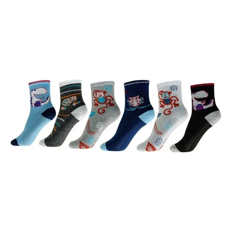 3x Kit 12 Pares De Meias Infantil Colorida Criança Algodão