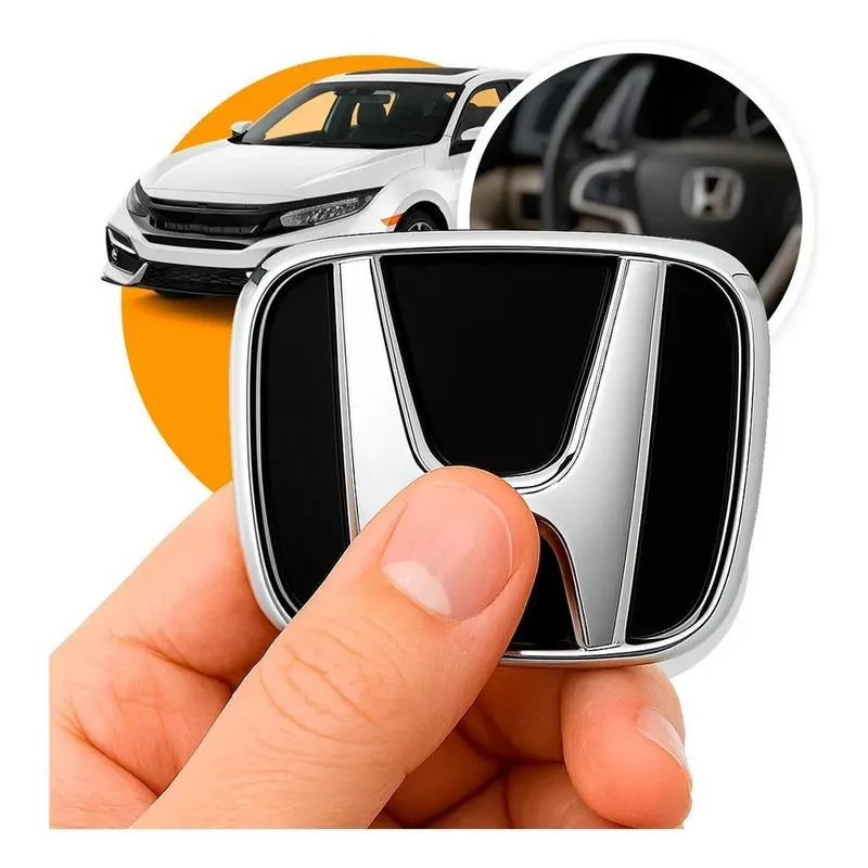 Emblema Volante Honda: Civic, Fit, Hr-v, Cr-v - Fundo Preto