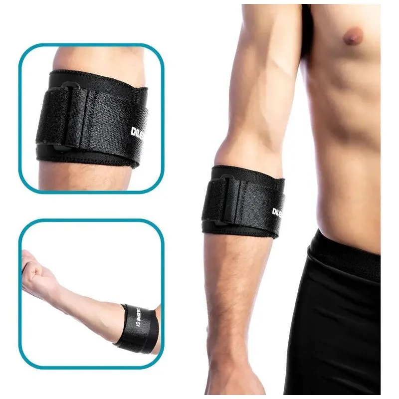 Cotoveleira Tênis Elbow: Alívio Rápido Dor Ten - Preto Médio