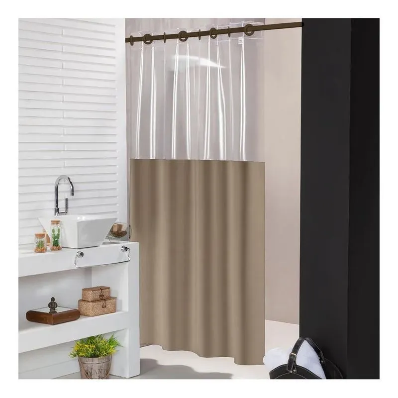 Cortina Box Banheiro Impermeável Pvc Ant - Cortina Box Avela