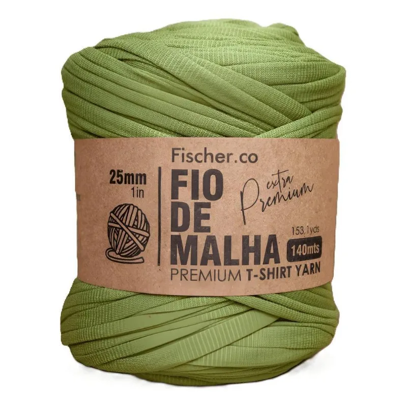 Fio De Malha Premium 25mm 140m: Crochê Perfeit - Verde Oliva