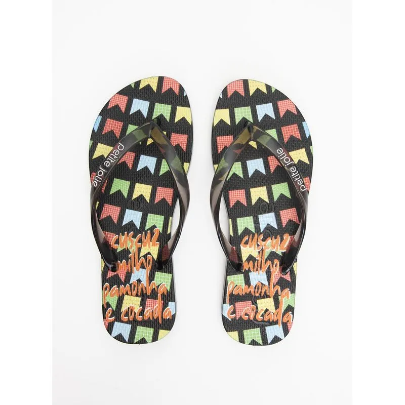 Chinelo Petite Jolie Fresh Preto/São João 3 PJ6969 36