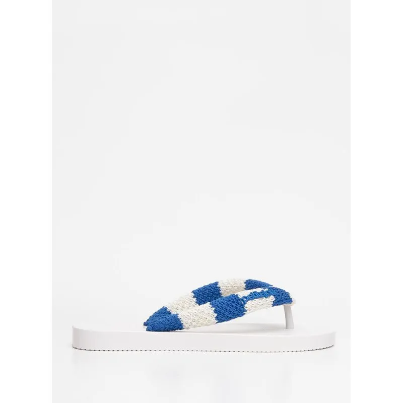 Chinelo Petite Jolie Fresh Crochê Azul PJ7766 39-0