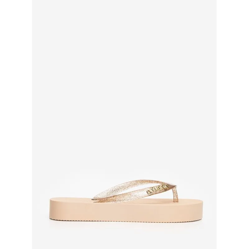 Chinelo Petite Jolie Fresh Up Glitter Ouro/Areia PJ7321 38