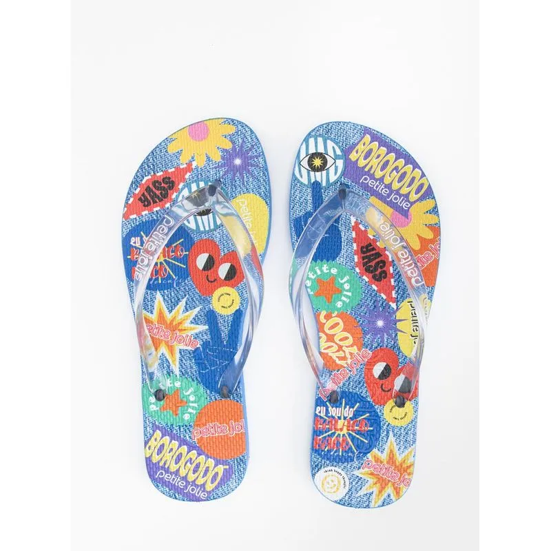 Chinelo Petite Jolie Fresh Translúcido/Logo Pj 7 PJ6969 33-4