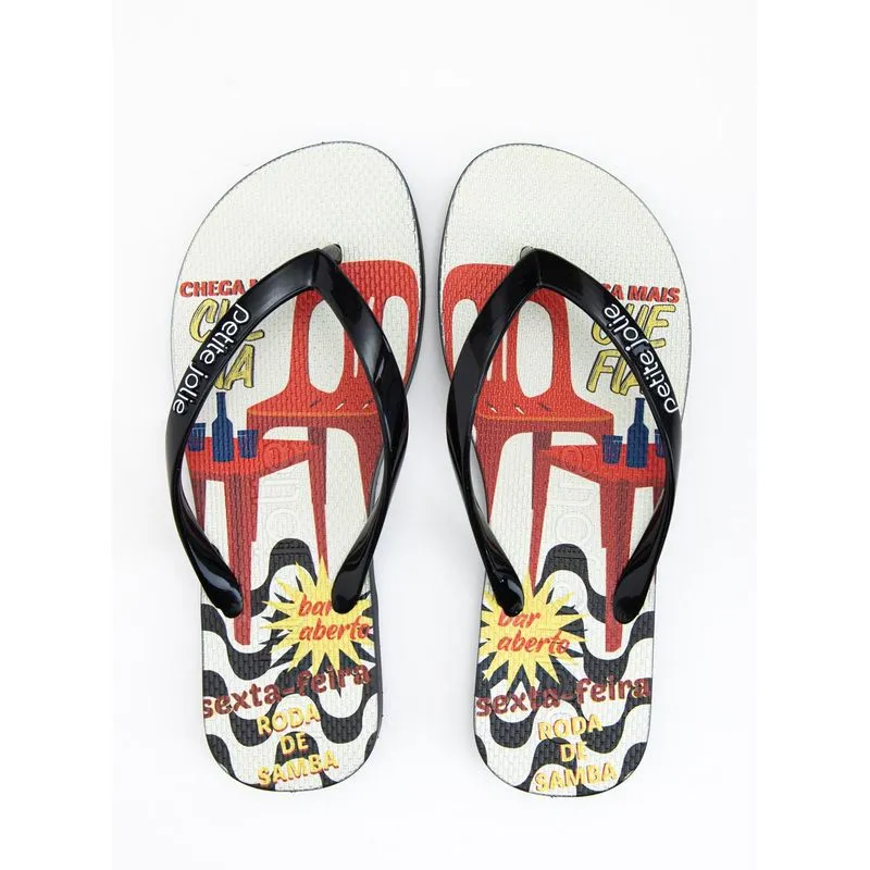 Chinelo Petite Jolie Fresh Preto/Brasilidades 1 PJ6969 33-4