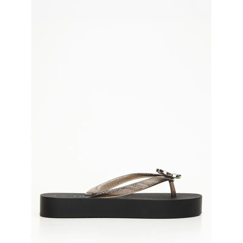 Chinelo Petite Jolie Fresh Up Maxi Glitter Preto PJ7634 36