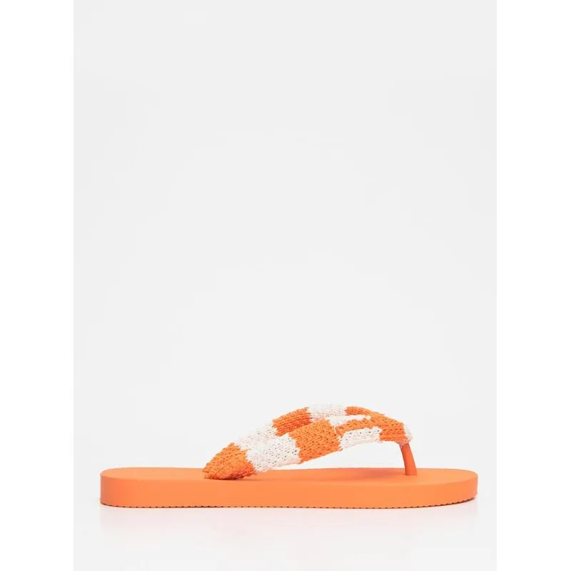 Chinelo Petite Jolie Fresh Crochê Tangerina PJ7766 37
