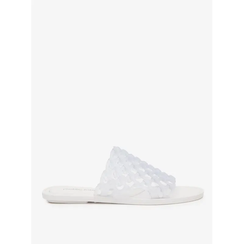 Chinelo Petite Jolie Leblon Flat Translúcido/White PJ7863 38