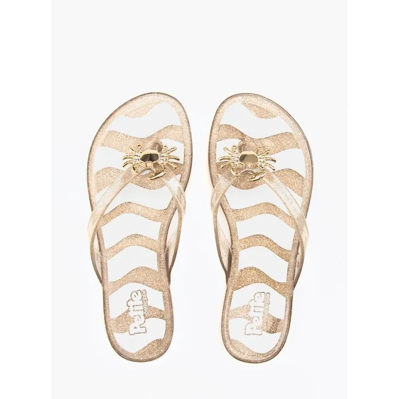 Chinelo Petite Jolie Lucky In Glitter Ouro Light PJ7852IN 31