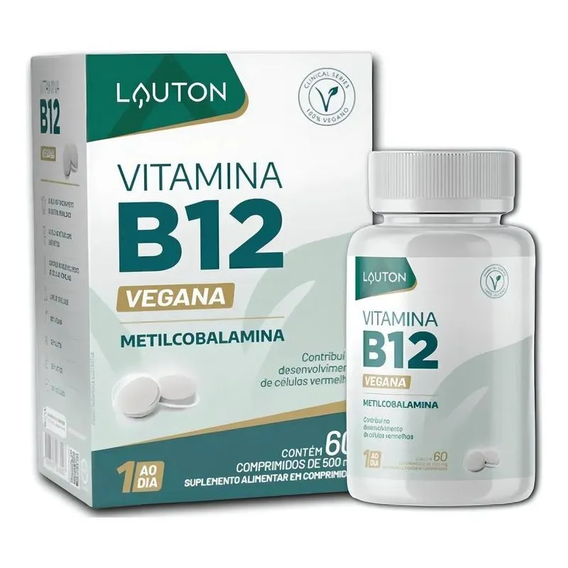 10x Suplemento Em Cápsulas Lauton Nutrition Vitamina B12 Em
