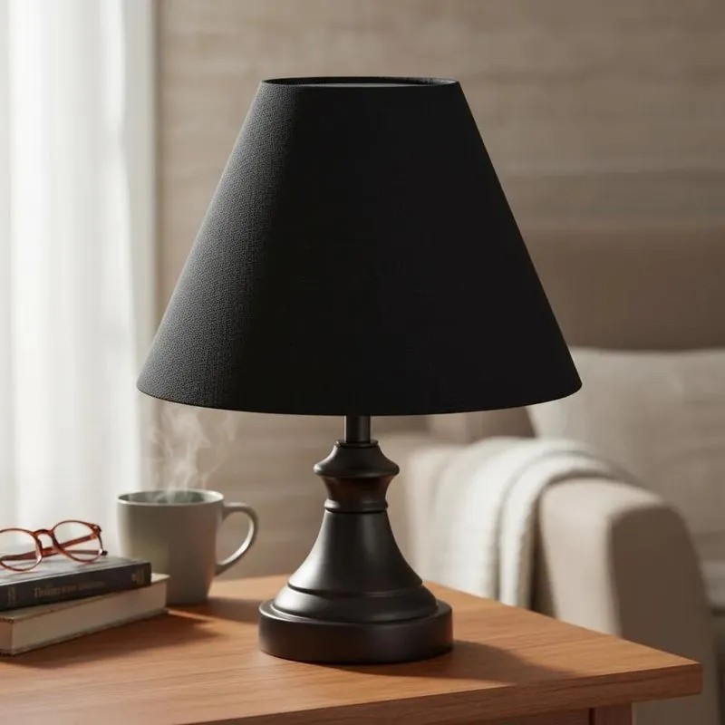 Cúpula Abajur Cônica 25cm: Luz Direcionada E Charme - Preto