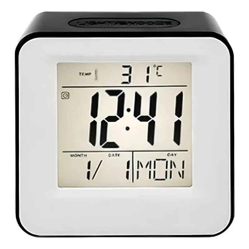 Relógio De Mesa Digital Com Despertador Sensor De Palmas Cor