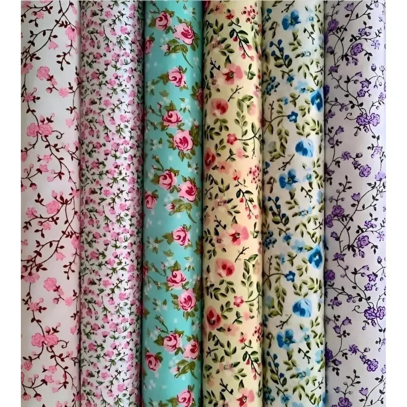 Kit 6 Estampas Floral 40x75cm Tecido Tricoline 100% Algodão