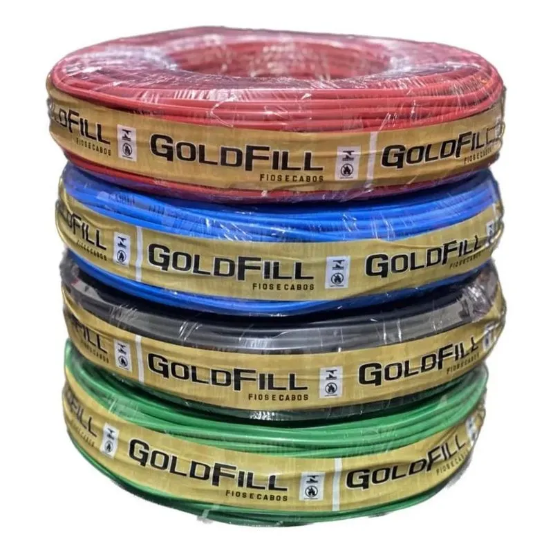 3x Fio Elétrico Cabo Flexível 4mm Rolo 50 Metros Anti-chamas