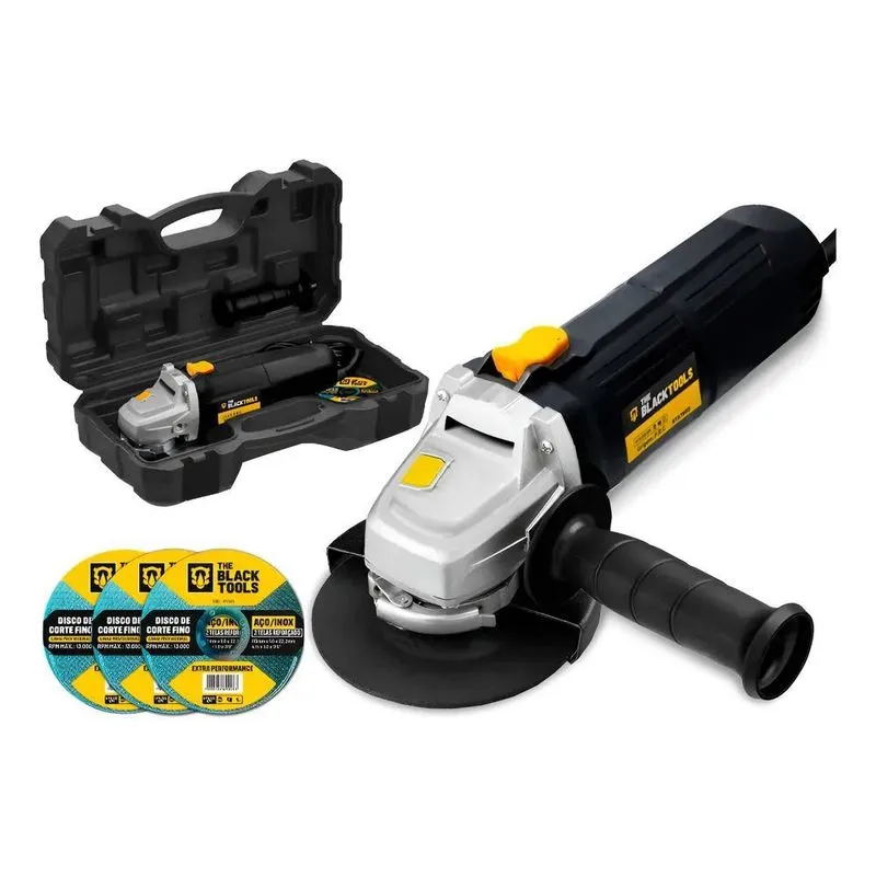 Esmerilhadeira Lixadeira Angular 710w Com Discos Preto 220v