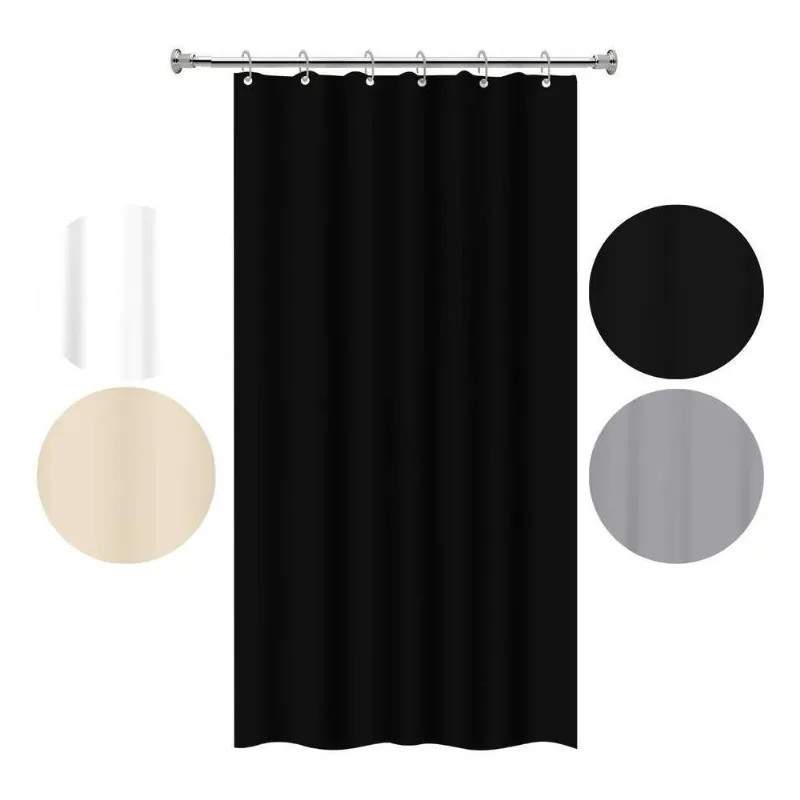Cortina De Box Banheiro Antimofo Plastico Grosso 138x198cm