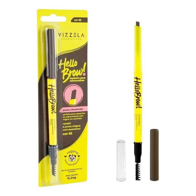 3x Lapiseira Para Sobrancelhas Hello Brow Vizzela