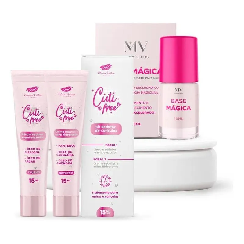 10x Menina Vaidosa Cosméticos Base + Cutifree Unhas Perfeit