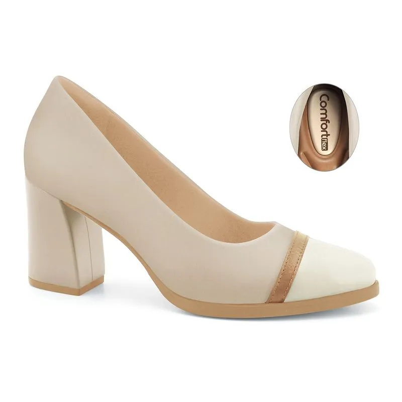 Scarpin Salto Bloco Coconut Comfortflex 2678302-5 37