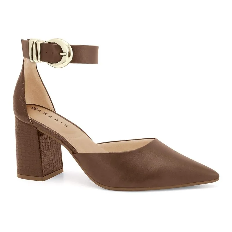 Scarpin Salto Bloco Capuccino Ramarim 2654134-2 37