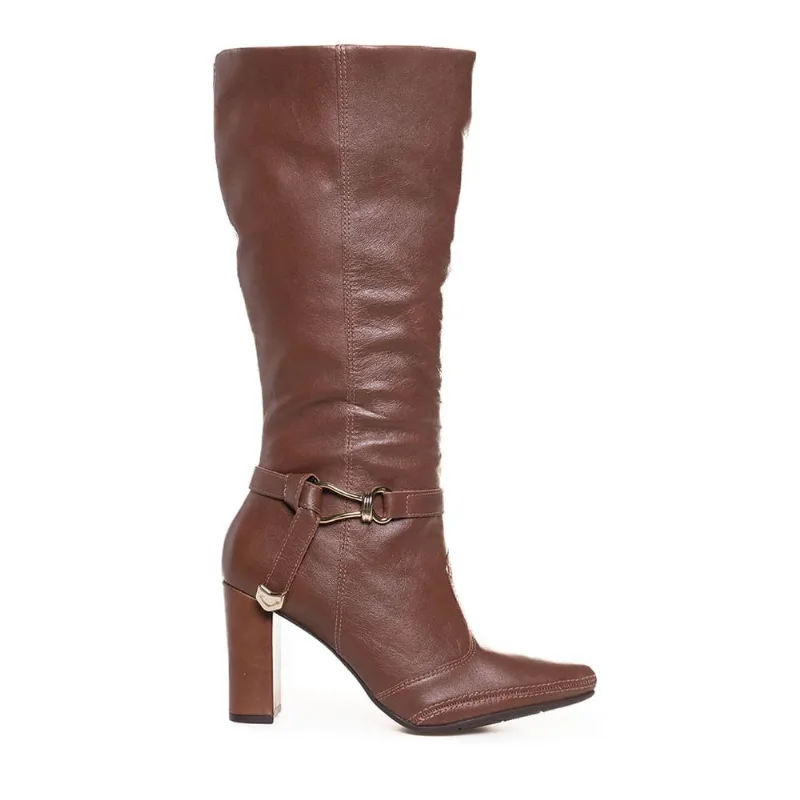 Bota Cano Alto Ramarim Casual Capuccino Feminina 39
