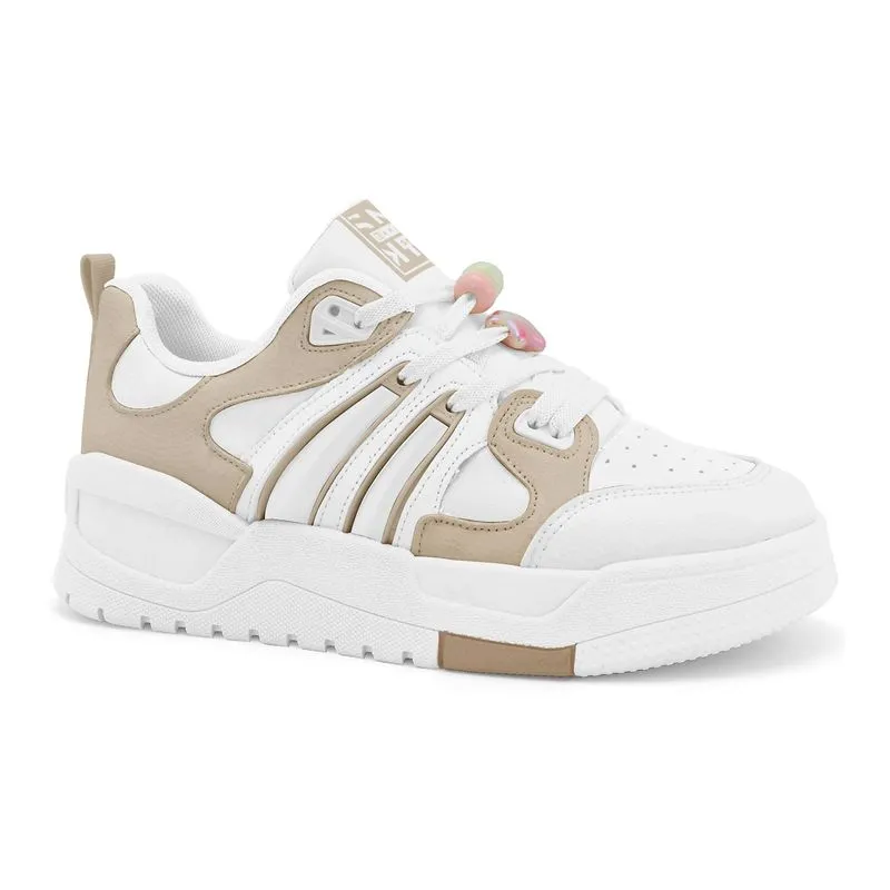 Tênis Casual Branco/Bege 2684131-1 38