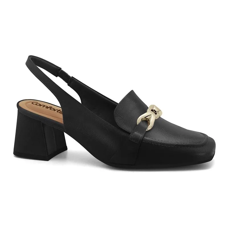 Slingback Preto Comfortflex 2689335-5 40