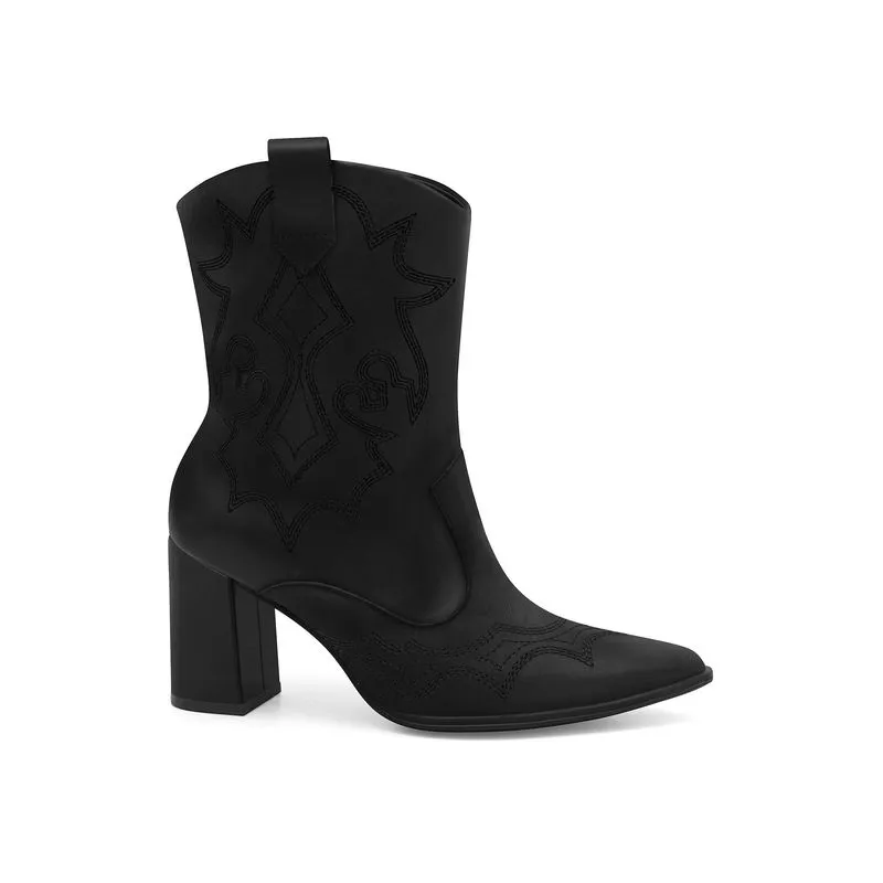 Bota Cano Curto Preta Ramarim 2663103-4 37