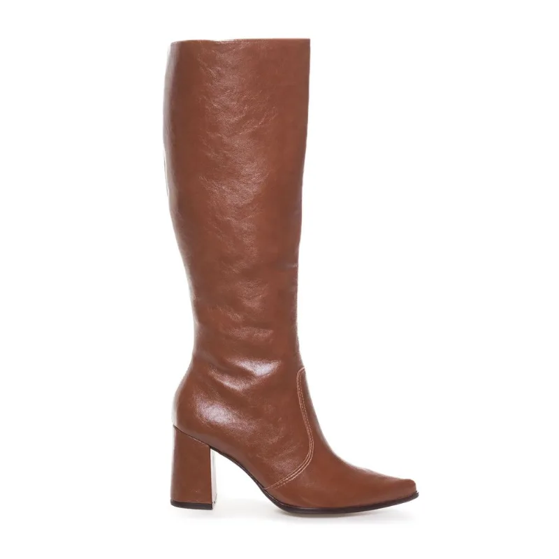 Bota Ramarim Cano Alto Feminina Marrom 40