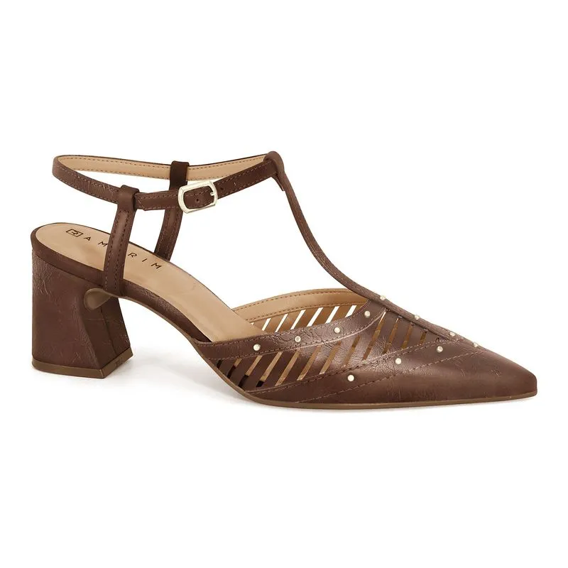 Scarpin Salto Bloco Capuccino Ramarim 2616135-6 34