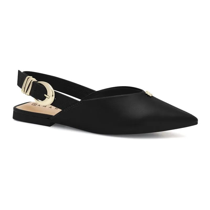 Slingback Salto Baixo Preto Ramarim 2610131-2 39