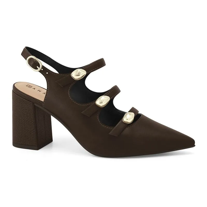 Slingback Salto Bloco Stout Ramarim 2654135-2 40