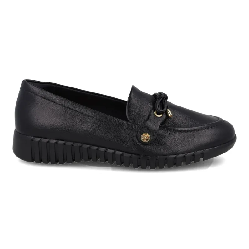 Sapato Mocassim Couro Comfortflex Preto 40