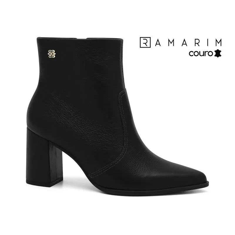 Bota Couro Preta Ramarim 2656101-2 35