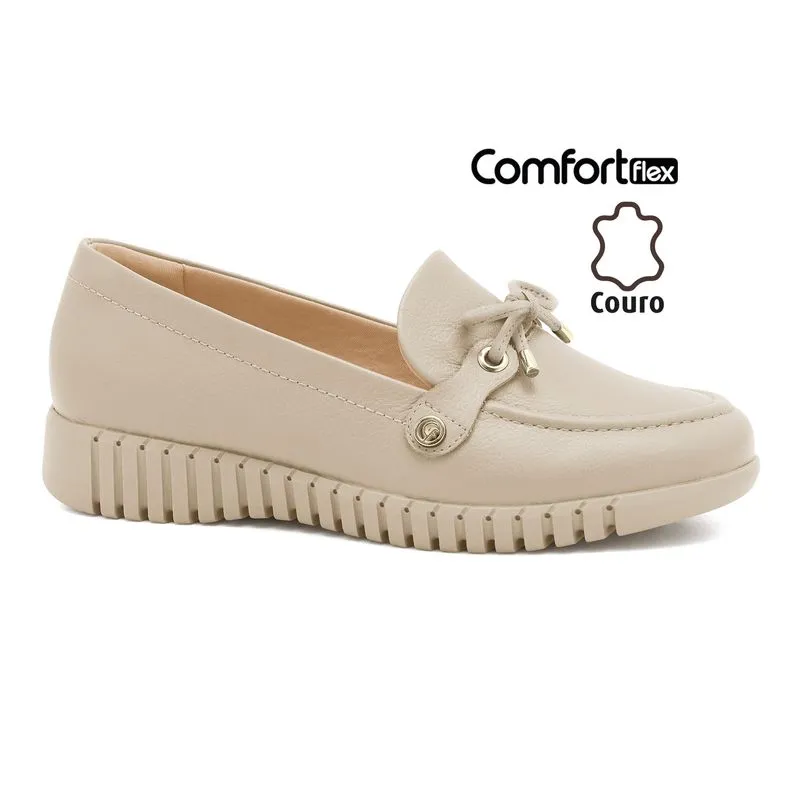 Mocassim Couro Almond Comfortflex 2675302-4 40