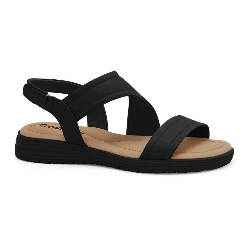 Sandália Papete Preta Comfortflex 2651401-3 41