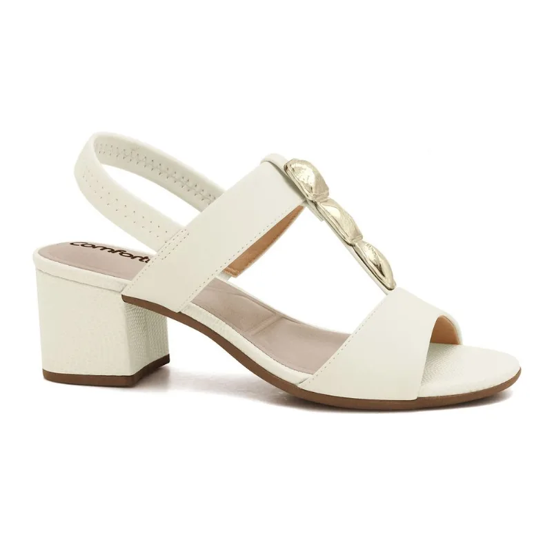 Sandália Salto Bloco Coconut Comfortflex 2657403-1 40
